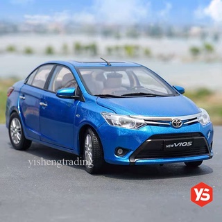 โมเดลรถยนต์ Diecast Toyota New Vios 2013 ขนาด 1:18 สีแดง สีส้ม