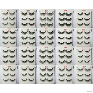 ✙∈💥3D ขนตาปลอมธรรมชาติ 3 คู่ รุ่น 3D-LASH Set 2 เบอร์21-40