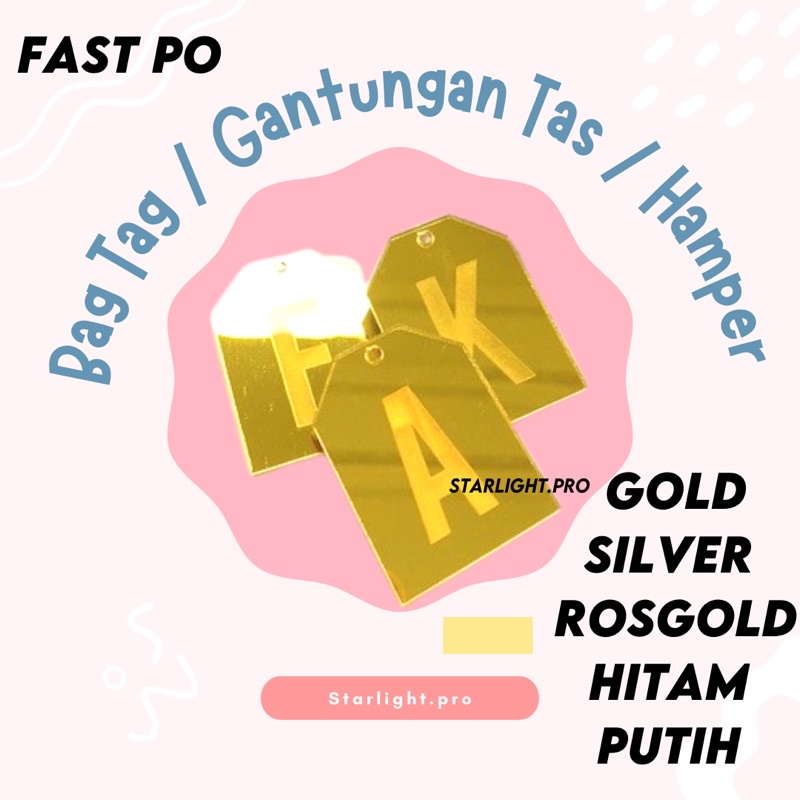 GANTUNGAN Custom name BAG TAG พวงกุญแจอะคริลิค