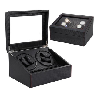 Watch Winder กล่องเก็บนาฬิกา 4 เรือน กล่องหมุนนาฬิกา ตู้เก็บนาฬิกา แข็งแรง ทนทาน เก็บนาฬิกาได้มากถึง10 เรือน