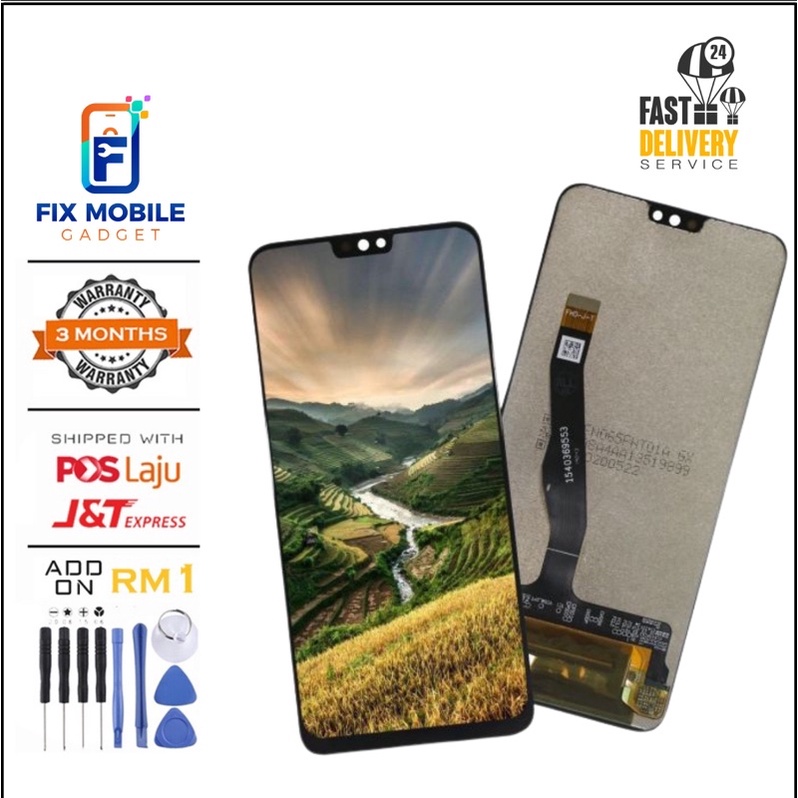 LCD เข้ากันได้กับ HONOR 8X / 9X Lite หน้าจอสัมผัส LCD คุณภาพสูง [ Fix Mobile Gadget ]