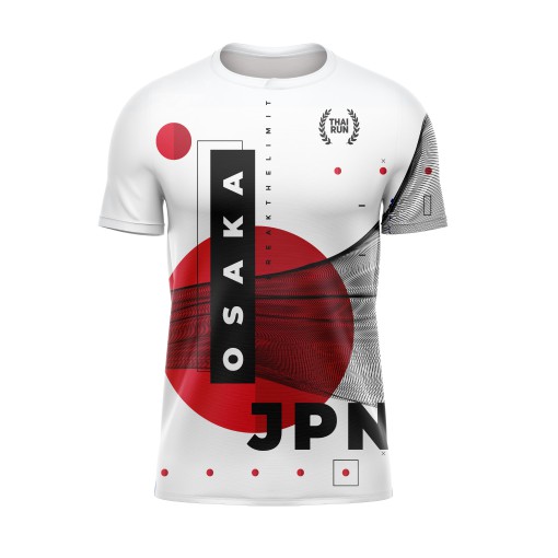 [โค้ด SB8PN4 ลด60]Thairun(ไทยรัน) เสื้อออกกำลังกาย เสื้อวิ่ง เสื้อกีฬา ลาย Osaka
