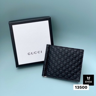 New Gucci Money clip microGG leather black พร้อมส่ง