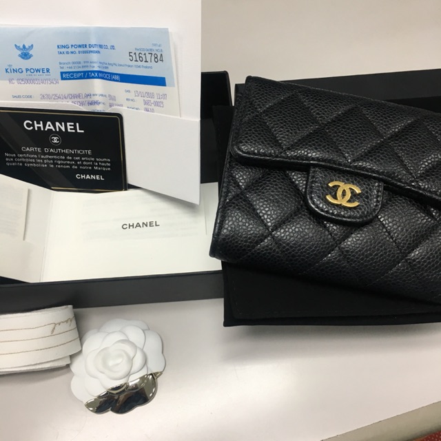 chanel classic trifold wallet