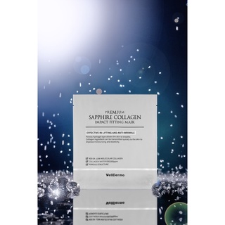 [มาส์กหน้าคอลลาเจน 🇰🇷] WellDerma Premium Sapphire Collagen Impact Fitting Mask