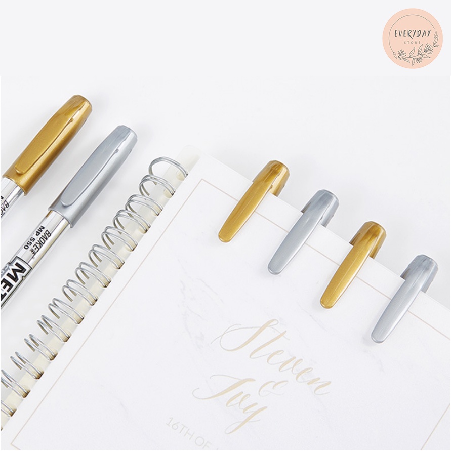 ปากกาเคมีสีเมทัลลิค สีทอง สีเงิน เครื่องเขียน อุปกรณ์การเรียน ปากกาสี อุปกรณ์สำนักงาน - รูปที่ 3