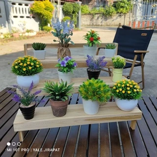 ชั้นวางของ​ขั้นบันใด วางต้นไม้แบบ​3​ชั้น ยาว50cm. (พร้อมใช้งาน)​