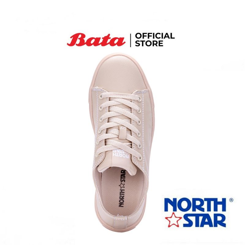 รองเท้าผ้าใบ Bata บาจา ยี่ห้อ North Star รองเท้าสนีกเกอร์ รองเท้าผ้าใบ ลำลองสำหรับผู้หญิง สีเบจ