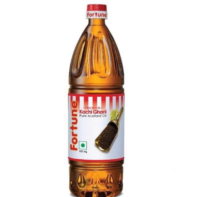 น้ำมันมัสตาร์ด ตรา ฟอร์จูน Kachi Ghani Mustard Oil   1litre