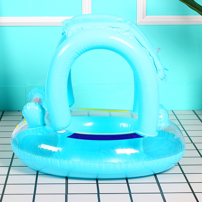 Baby Swimming Pool Floats with Canopy Inflatable Infant Swimming Float ...