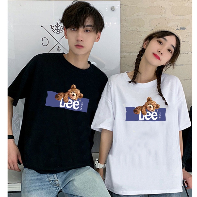 BK-443-SHORT เสื้อยืดแขนสั้นพร้อมส่ง 7สี ลายการ์ตูน ขายดีตามเทรนต์ ลายน่ารัก สีสันสดใส่น่ารัก ใส่ได้ทั้งหญิงและชาย