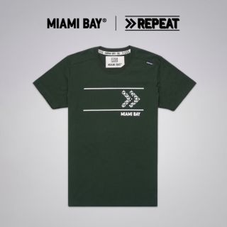 Miami Bay เสื้อยืด รุ่น Repeat สีเขียวแก่