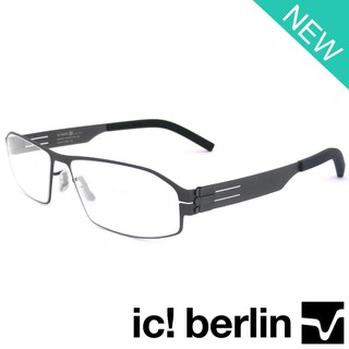 Ic Berlin แว่นตารุ่น 002 C-2 สีเทา Arne กรอบเต็ม ขาข้อต่อ วัสดุ สแตนเลส สตีล Eyeglass ทางร้านเรามีบริการรับตัดเลนส์