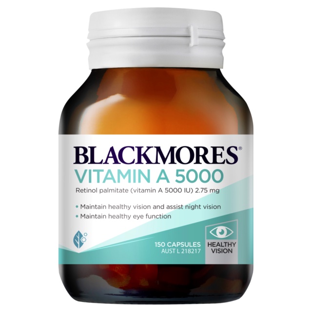 (พรีออเดอร์)Blackmores Vitamin A 5000IU 150 Capsules นำเข้าแท้จากออส