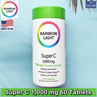 ซุปเปอร์ วิตามินซี Super C 1,000 mg 60 Tablets - Rainbow Light