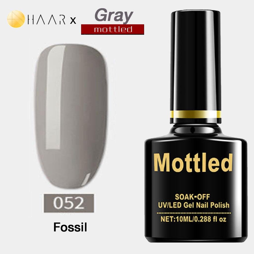 ยาทาเล็บ เจล Gel Nail Polish HAAR x Mottled Gray Tone โทน เทา สี เทา ฟอสซิล Fossil Gray จัดจำหน่ายโดย HAAR Distribute