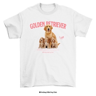 เสื้อยืดลาย GOLDEN RETRIEVER (โกลเดินริทรีฟเวอร์)02 Classic Cotton Unisex by 【Nothing Hills】 ใหม่