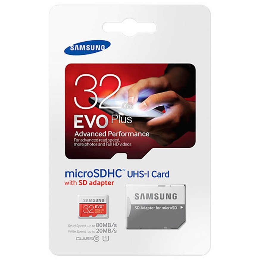 32 GB MICRO SD CARD EVO PLUS SAMSUNG CLASS 10