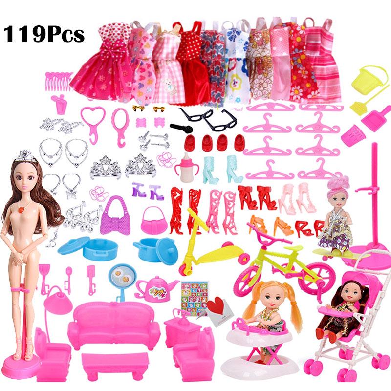 ชุดเสื้อผ้าตุ๊กตา รวม 10 ชิ้น ต่อชุด 119 ชิ้นต่อชุด