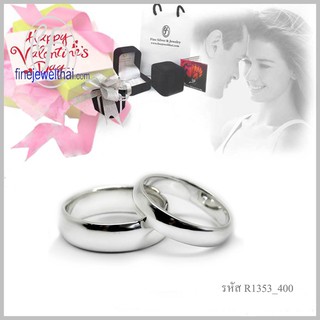 Finejewelthai แหวนทองคำขาว-แหวนคู่-แหวนหมั้น-แหวนแต่งงาน-Couple-silver-wedding-Ring - Valentine Gift69