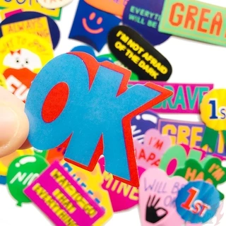 ❉ VSCO - Colorful Healing English Word Letters สติ๊กเกอร์ ❉ 36Pcs/Set DIY Decals สติ๊กเกอร์ for Album Diary Laptop Scrapbooks Skateboard