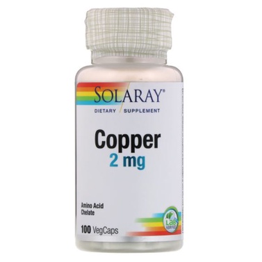 Solaray, Copper, 2 mg [ 100 VegCaps ] Nature's Plus, Copper, Solaray, Zinc Copper, Solgar, Chelated 