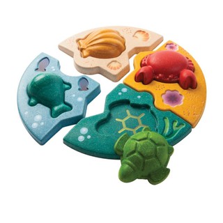 PlanToys 5688 Marine Puzzle เกม จับคู่สัตว์ทะเล Wooden Toy ของเล่นไม้ แปลนทอยส์ เสริมสร้างการเรียนรู้