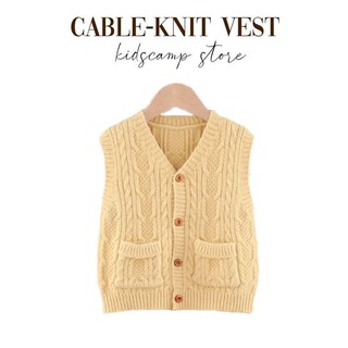 Cable knit vest เสื้อกั๊กไหมพรมทอลายเคเบิ้ล นุ่มนิ่ม ของเด็ก