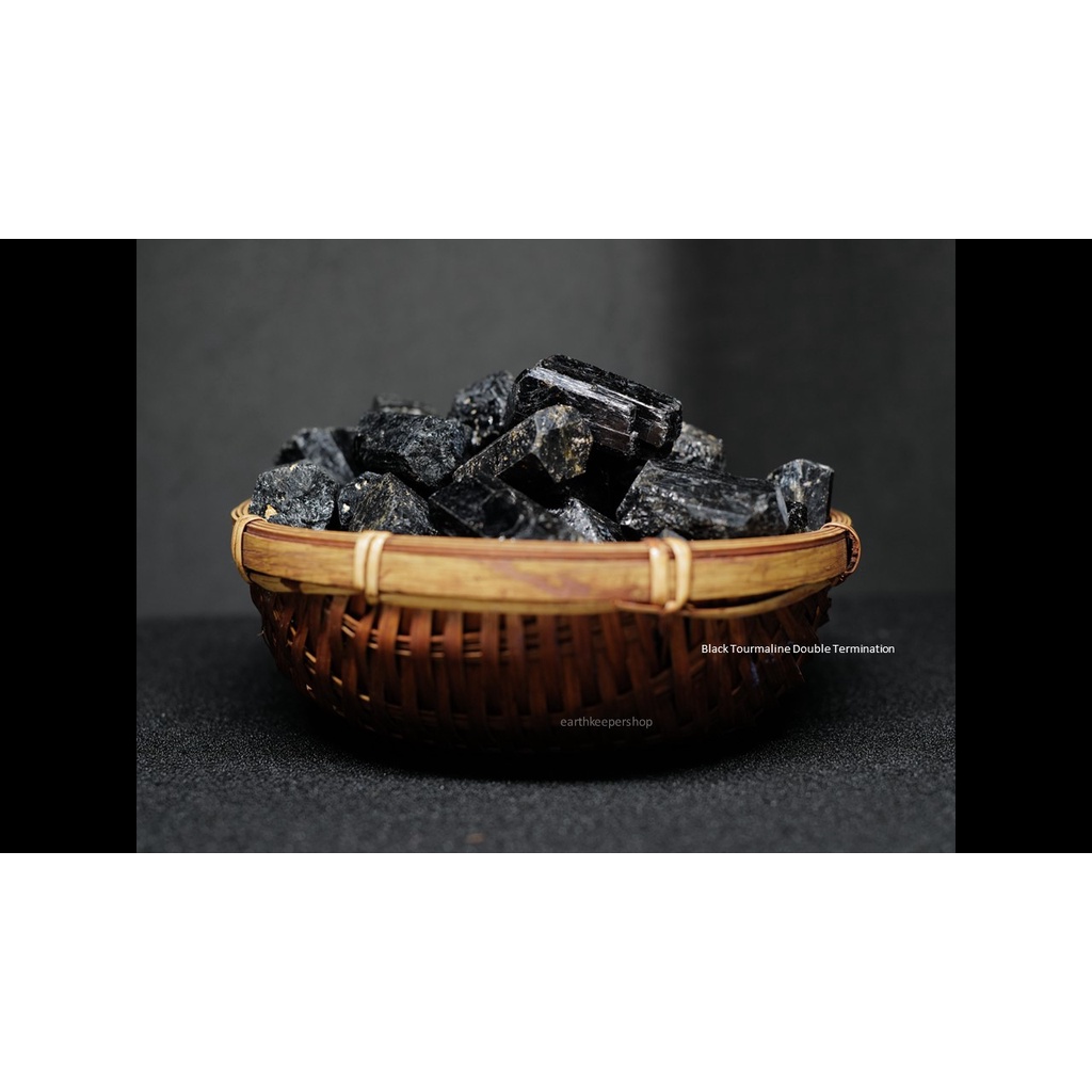 Natural Raw Black Tourmaline Crystal Double & Single Termination Black Tourmaline, Mini Black Tourma
