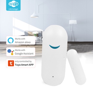 Tuya Smart WiFi Door Sensor Door Open / Closed Detectors Wifi Home Alarm Compatible With Alexa Google Home  Tuya APP