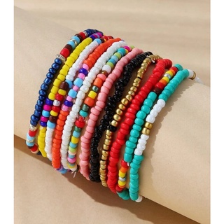 Layla bracelet (12pcs.) ข้อมือลูกปัด เซต 12 ชิ้น คุ้มมาก น่ารักมากค่ะ