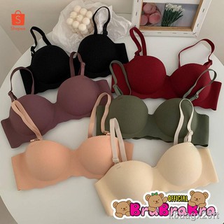 ชุดชั้นใน sister ◑¤🧸𝑩𝒓𝒂𝑩𝒓𝒂𝑩𝒓𝒂🧸 #bra-123 บราไร้ขอบ ไร้โครง บราเกาะอก ฟองน้ำ หนา 3 ซม