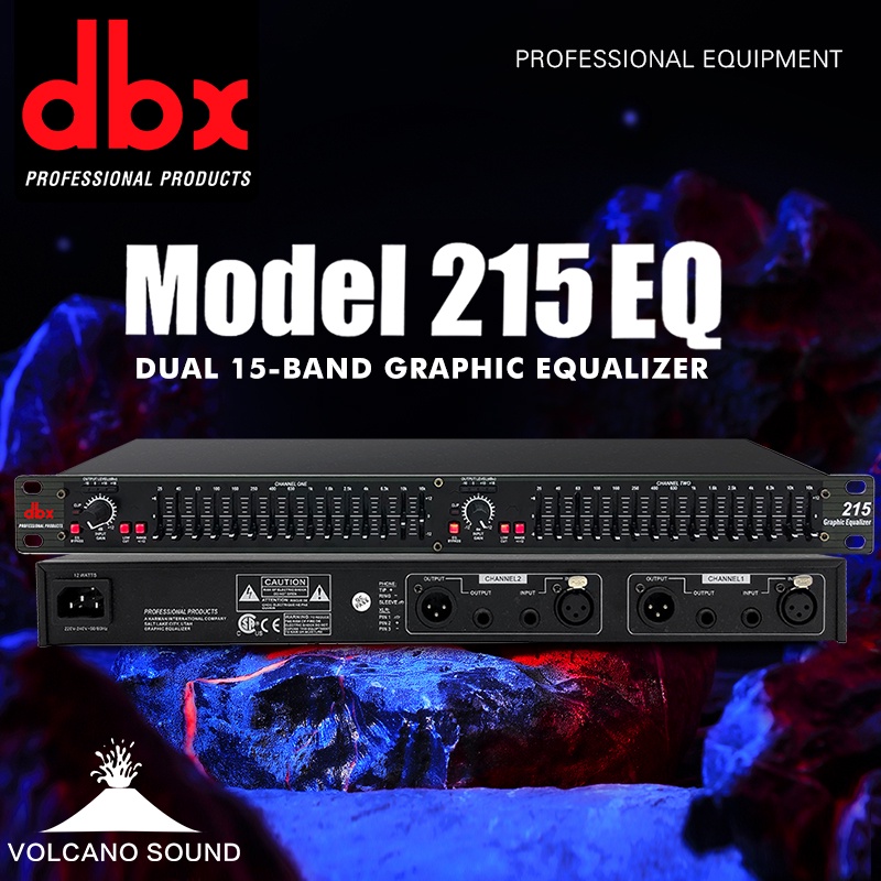DBX 215 Dual Channel 15-Band Equalizer 1U Rack Mount - intl อีควอไลเซอร์