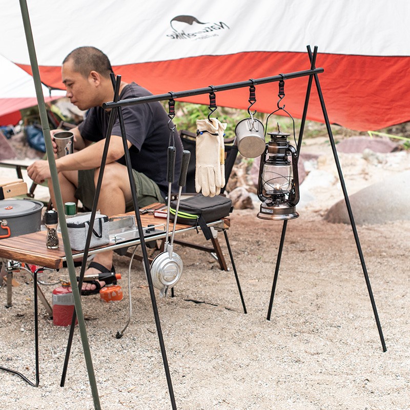 ที่แขวนอุปกรณ์แคมป์ปิ้ง NatureHike รุ่น NH19BJ082 พร้อมตะขอแขวน 4 ตัว ทำจากอลูมิเนียมอัลลอย น้ำหนักเบา Hanging Camping