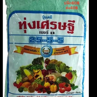 ปุ๋ยเกล็ดทุ่งเศรษฐี 25-5-5 ขายส่ง40฿ ขนาด 1 กิโลกรัม ใช้ได้ดีกับพืชใบ พืชผักสวนครัว และไม้ดอก ราคาถูกๆ