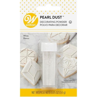 Wilton Edible White Pearl Dust Color จาก USA., สีผงมุกแต่งเค้ก ฟองดอง สีผงมุกโรยแต่งเค้ก คัพเค้ก