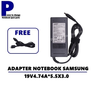 ADAPTER NOTEBOOK SAMSUNG 19V4.74A*5.5X3.0  / สายชาร์จโน๊ตบุ๊คซัมซุง + แถมสายไฟ