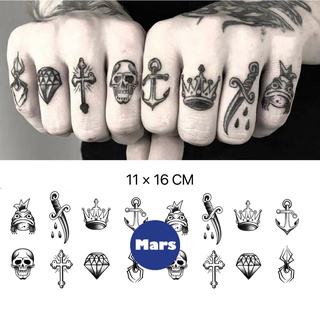 【Mars Tattoo】ใหม่ สติกเกอร์รอยสักชั่วคราว กึ่งถาวร 2 สัปดาห์ ติดทนนาน C014