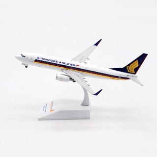 Jc โมเดลเครื่องบิน โลหะผสม 1:200 Singapore Airlines Boeing B737-800 9v-mga