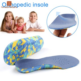 LV△ 1 Pair Children Orthopedic EVA Insoles Flat Foot Arch Support Insole Pain Relief Sport Shoes Pad