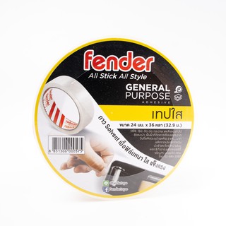 Fender เทปใส 24 มม. x 36 หลา แกนใหญ่ (32.9 เมตร) ไม่บวม