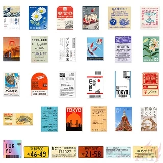 ❉ Japanese Customs & Culture Art Series 04 Tokyo Travel Stamps Stickers ❉ 60Pcs/Set Fashion DIY Waterproof Decals Doodle Stickers