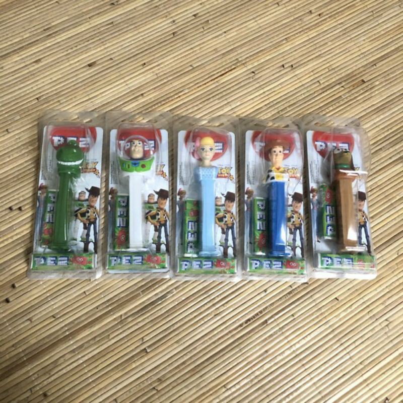 Pez Toy Story Woody Buzz Lightyear Slinky Dog Bo Peep Candy พร้อมเครื่องจ่าย