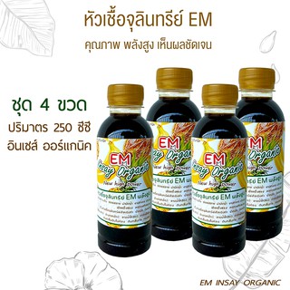 หัวเชื้อจุลินทรีย์อีเอ็ม EM INSAY (250มล.) ใช้หมักปุ๋ย บำบัดน้ำ ดับกลิ่นท่อ  ล้างคอกสัตว์ ใช้ย่อยสลาย ดับกลิ่นต่างๆ