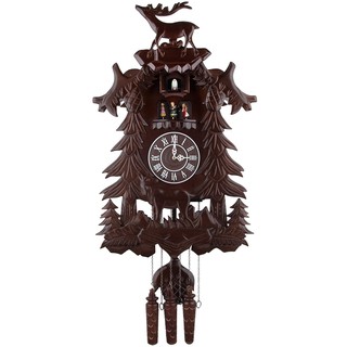 Kendal : KNDCC105* นาฬิกาแขวนผนัง Vivid Large Deer Handcrafted Wood Cuckoo Clock