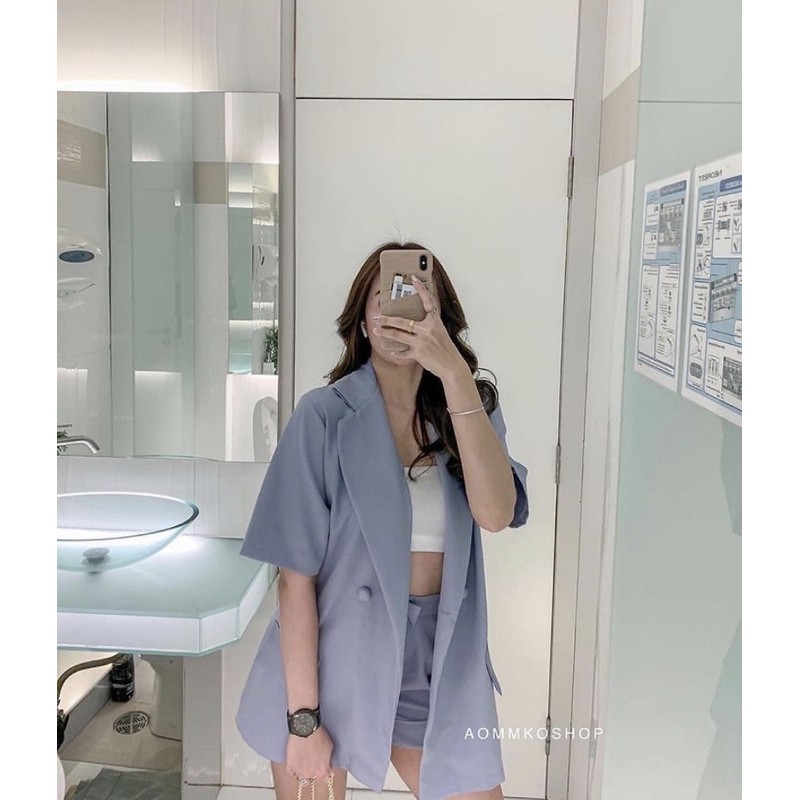 ชุดเช็ท Oversize suit สวยหรูดูแพง จากร้าน aomkoshop