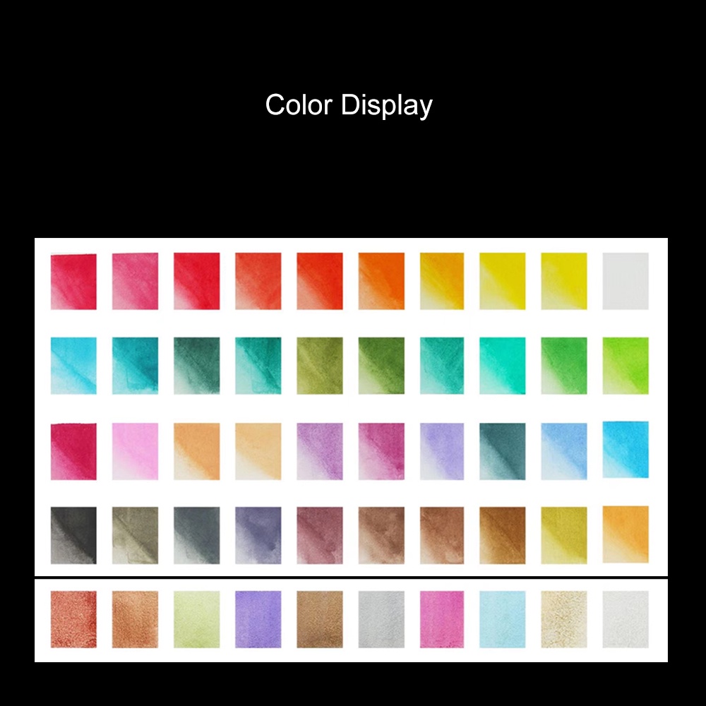 Seamiart ชุดเพ้นท์เล็บ สีเมทัลลิก 50 สี พร้อมแปรงทาสี - รูปที่ 2