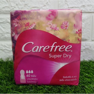 Carefree Super Dry แคร์ฟรี ซุปเปอร์ ดราย แบบไม่มีน้ำหอม บางมาตราฐาน 40 แผ่น