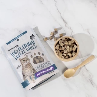🐾 ขนมแมว ตับไก่ฟรีซดราย 100%(Purrfect Paw) ดีต่อสุขภาพ บำรุงขน ขนมแมวไม่เค็ม ขนมแมวฟรีซดราย Freeze dried แมว