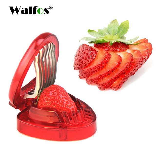 WALFOS เครื่องมือแกะสลักพลาสติกรูปสตรอเบอร์รี่สีแดง 1 ชิ้น